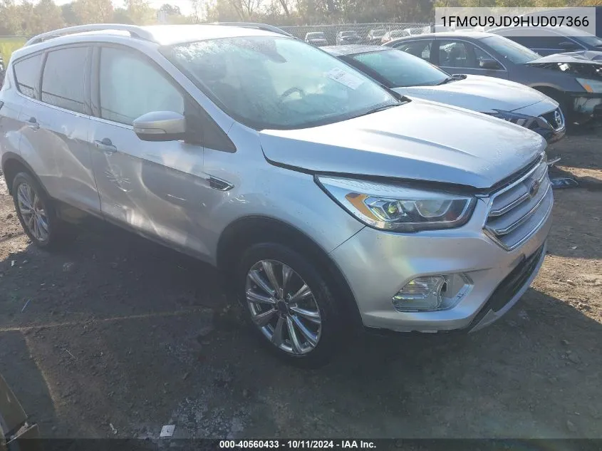 2017 Ford Escape Titanium VIN: 1FMCU9JD9HUD07366 Lot: 40560433