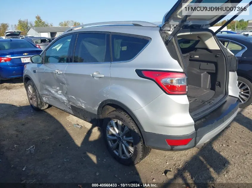 2017 Ford Escape Titanium VIN: 1FMCU9JD9HUD07366 Lot: 40560433