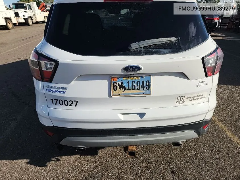 2017 Ford Escape Se VIN: 1FMCU9G99HUC39279 Lot: 40560800