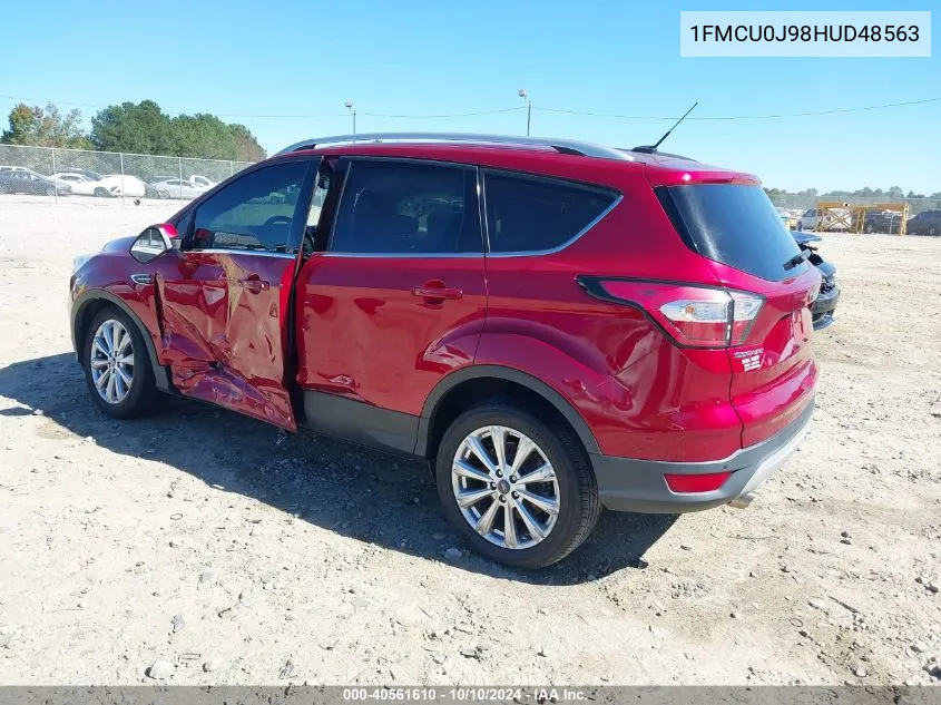 2017 Ford Escape Titanium VIN: 1FMCU0J98HUD48563 Lot: 40561610