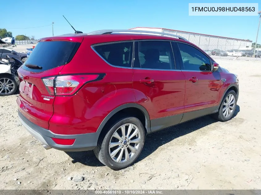 2017 Ford Escape Titanium VIN: 1FMCU0J98HUD48563 Lot: 40561610