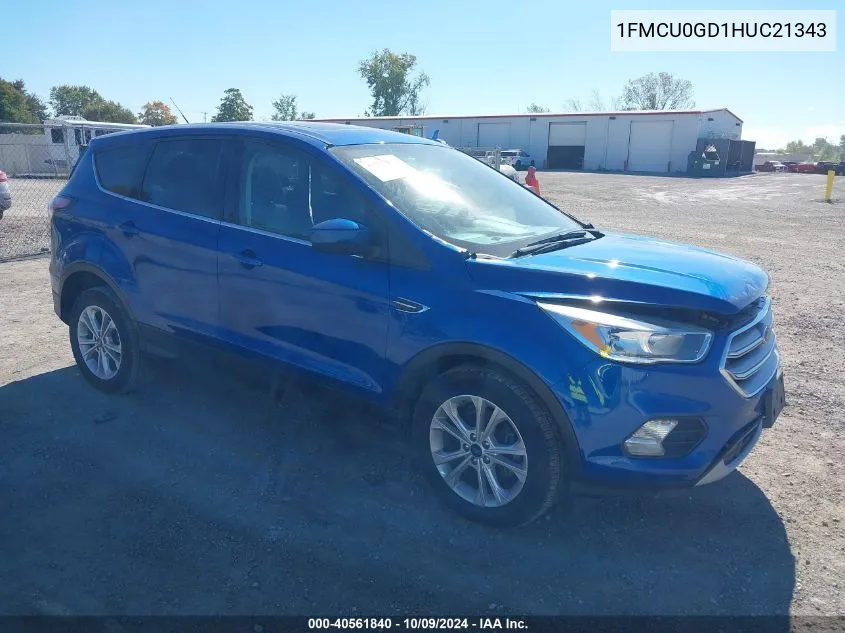 2017 Ford Escape Se VIN: 1FMCU0GD1HUC21343 Lot: 40561840