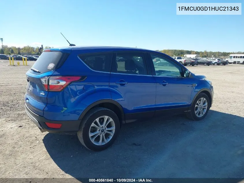 2017 Ford Escape Se VIN: 1FMCU0GD1HUC21343 Lot: 40561840