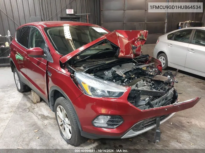 2017 Ford Escape Se VIN: 1FMCU9GD1HUB64534 Lot: 40564681