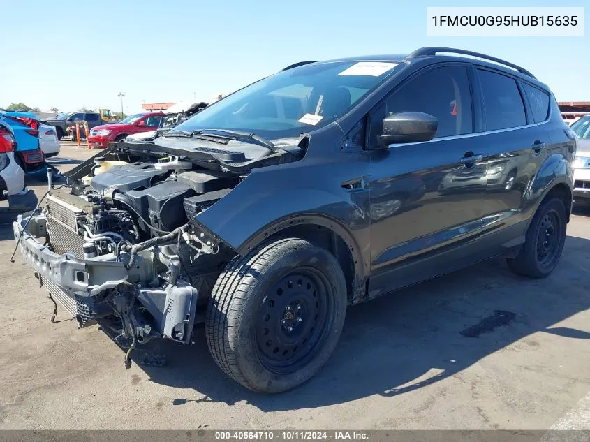 2017 Ford Escape Se VIN: 1FMCU0G95HUB15635 Lot: 40564710