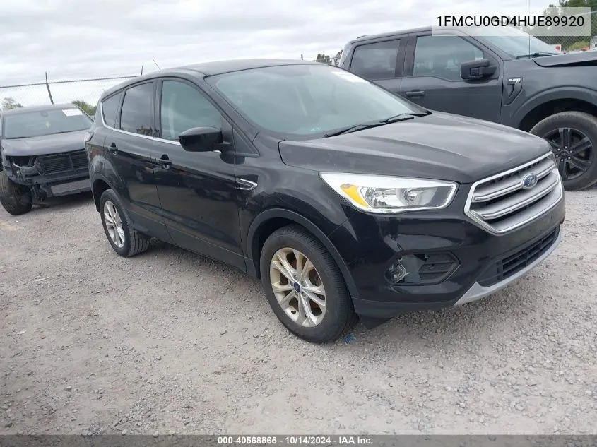 2017 Ford Escape Se VIN: 1FMCU0GD4HUE89920 Lot: 40568865