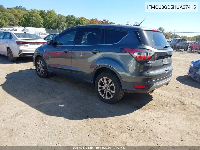 2017 Ford Escape Se VIN: 1FMCU0GD5HUA27415 Lot: 40573189