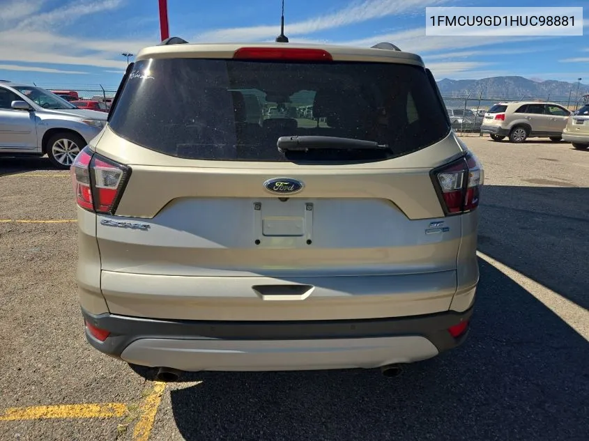 2017 Ford Escape Se VIN: 1FMCU9GD1HUC98881 Lot: 40574482