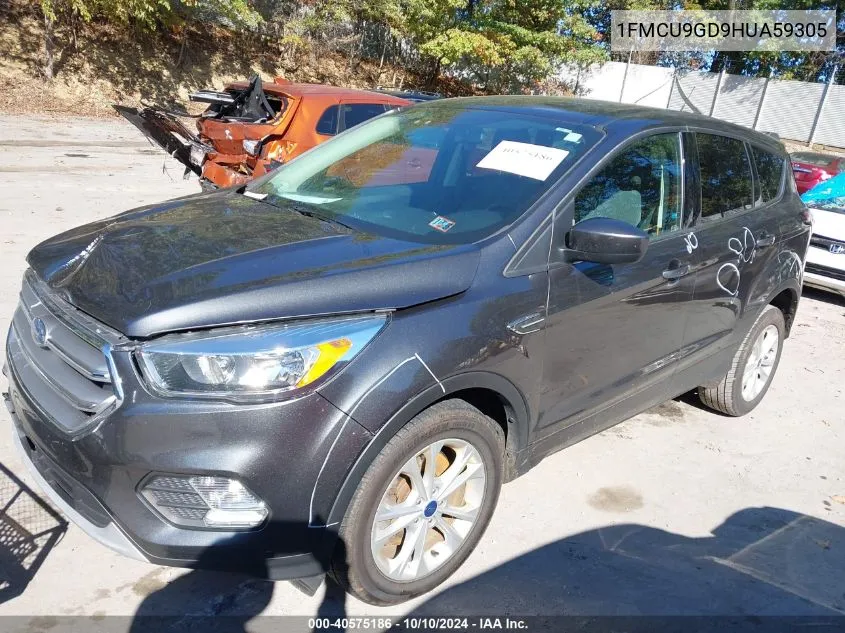 2017 Ford Escape Se VIN: 1FMCU9GD9HUA59305 Lot: 40575186