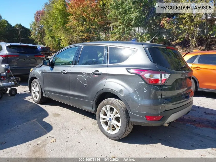 2017 Ford Escape Se VIN: 1FMCU9GD9HUA59305 Lot: 40575186