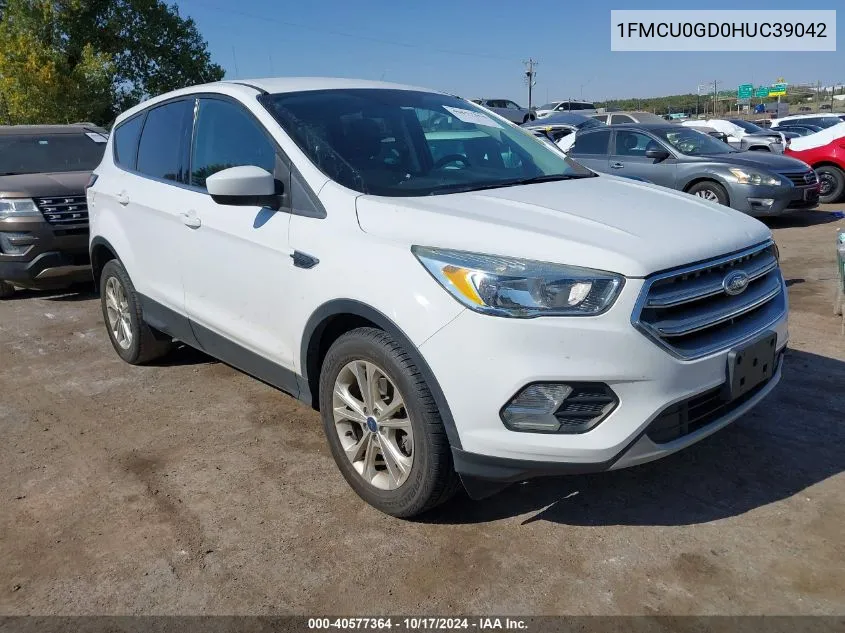 2017 Ford Escape Se VIN: 1FMCU0GD0HUC39042 Lot: 40577364