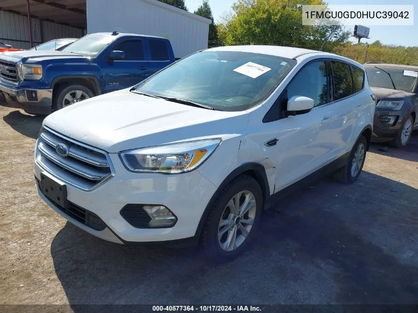 2017 Ford Escape Se VIN: 1FMCU0GD0HUC39042 Lot: 40577364