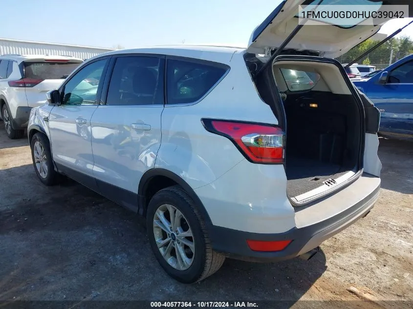 2017 Ford Escape Se VIN: 1FMCU0GD0HUC39042 Lot: 40577364