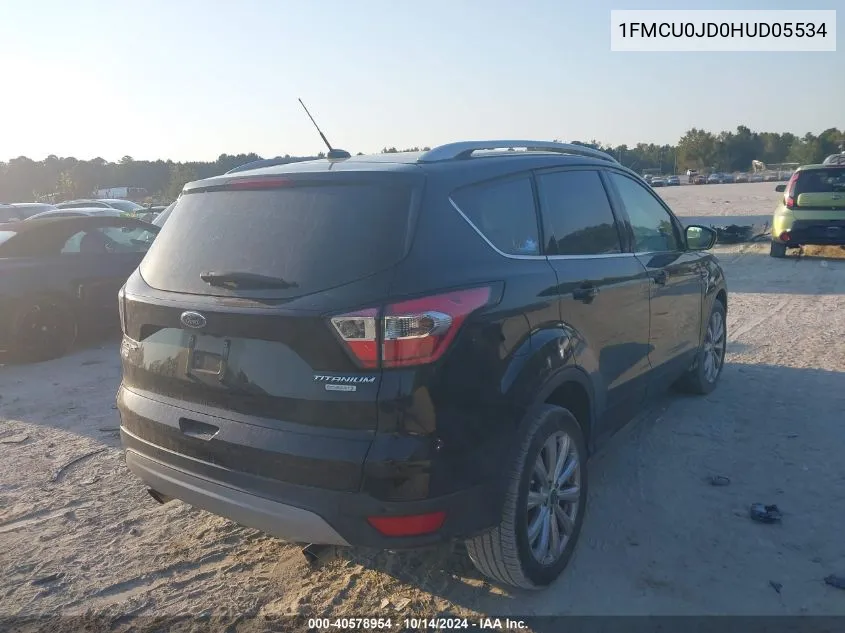 2017 Ford Escape Titanium VIN: 1FMCU0JD0HUD05534 Lot: 40578954