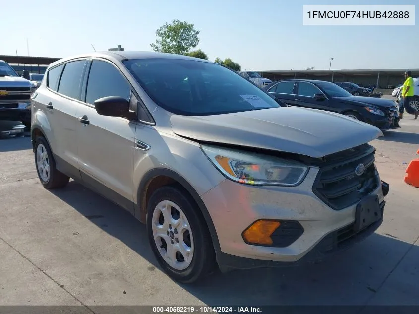 2017 Ford Escape S VIN: 1FMCU0F74HUB42888 Lot: 40582219