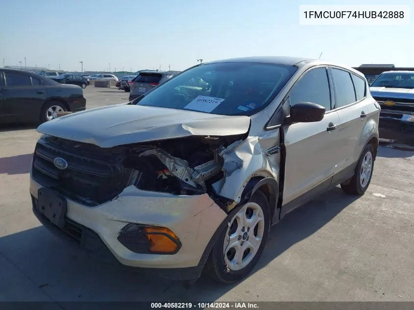 2017 Ford Escape S VIN: 1FMCU0F74HUB42888 Lot: 40582219