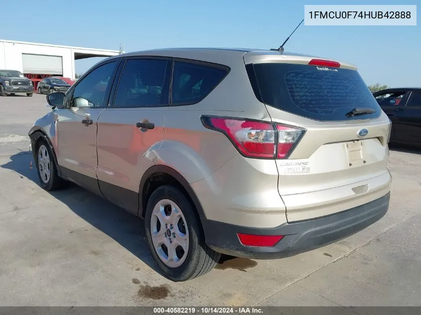 2017 Ford Escape S VIN: 1FMCU0F74HUB42888 Lot: 40582219