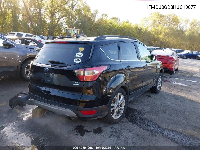 2017 Ford Escape Se VIN: 1FMCU0GD8HUC10677 Lot: 40591206