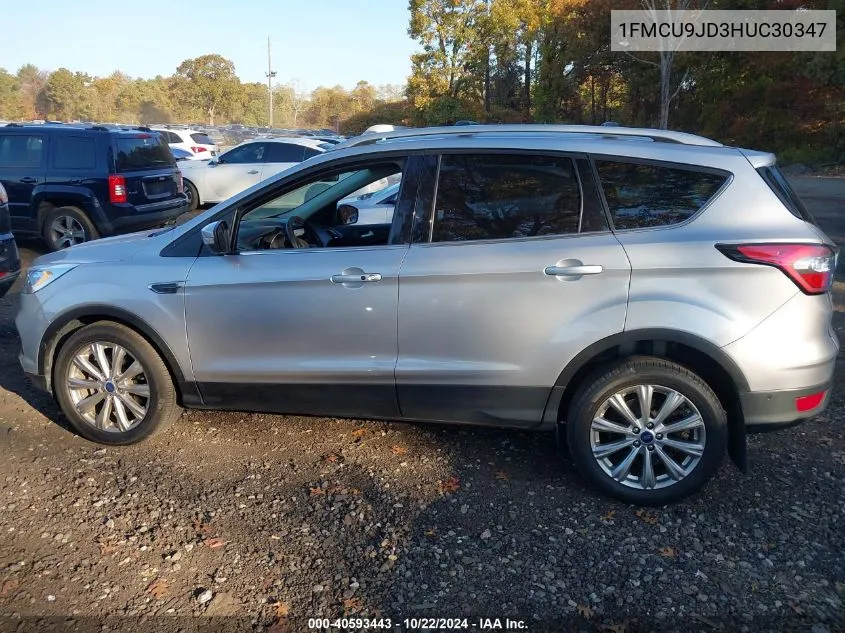 2017 Ford Escape Titanium VIN: 1FMCU9JD3HUC30347 Lot: 40593443