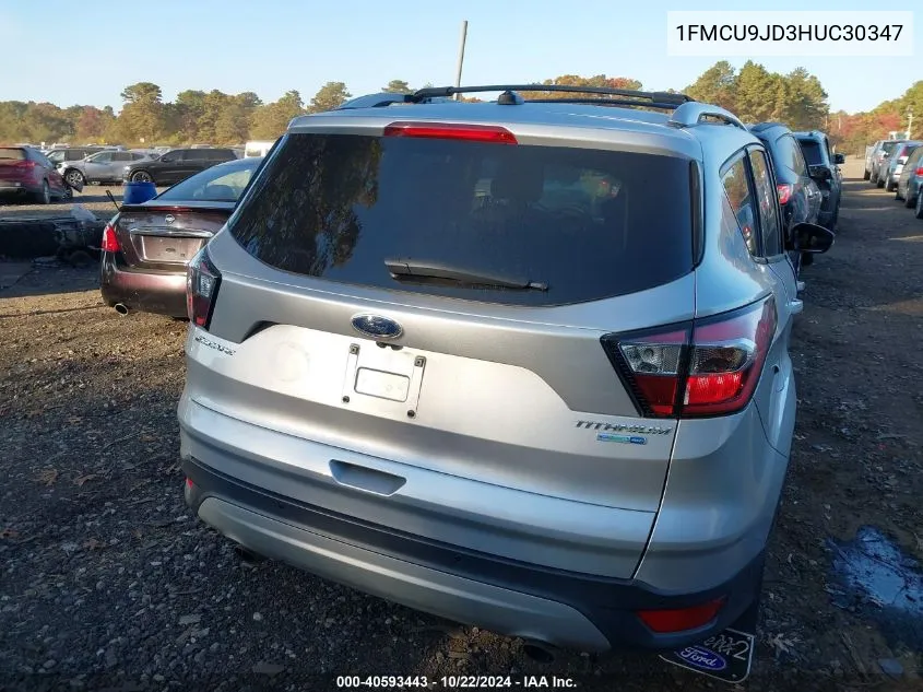 2017 Ford Escape Titanium VIN: 1FMCU9JD3HUC30347 Lot: 40593443