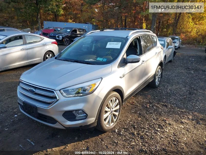 2017 Ford Escape Titanium VIN: 1FMCU9JD3HUC30347 Lot: 40593443