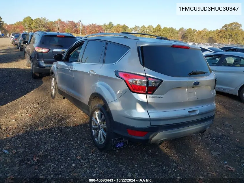 2017 Ford Escape Titanium VIN: 1FMCU9JD3HUC30347 Lot: 40593443