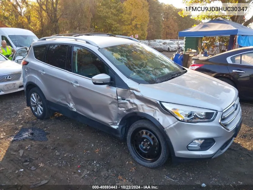 2017 Ford Escape Titanium VIN: 1FMCU9JD3HUC30347 Lot: 40593443