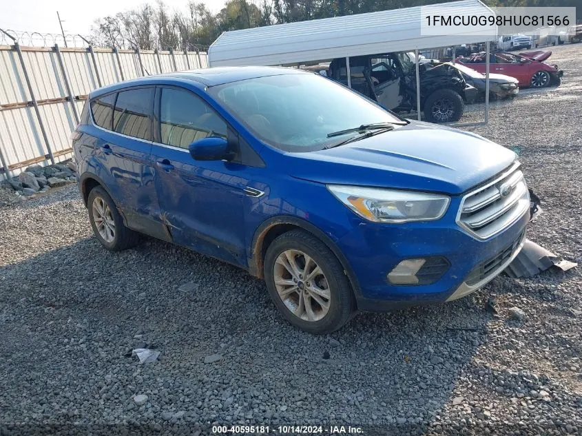 2017 Ford Escape Se VIN: 1FMCU0G98HUC81566 Lot: 40595181