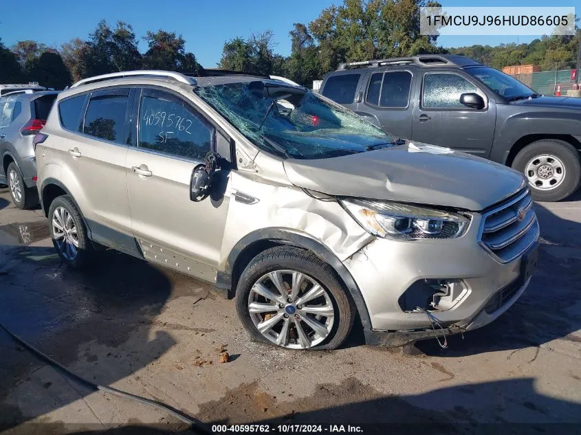 2017 Ford Escape Titanium VIN: 1FMCU9J96HUD86605 Lot: 40595762