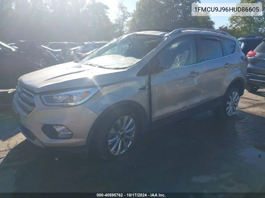 2017 Ford Escape Titanium VIN: 1FMCU9J96HUD86605 Lot: 40595762