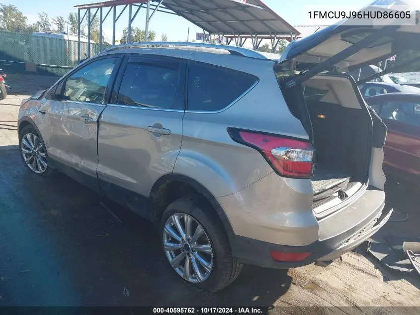 2017 Ford Escape Titanium VIN: 1FMCU9J96HUD86605 Lot: 40595762