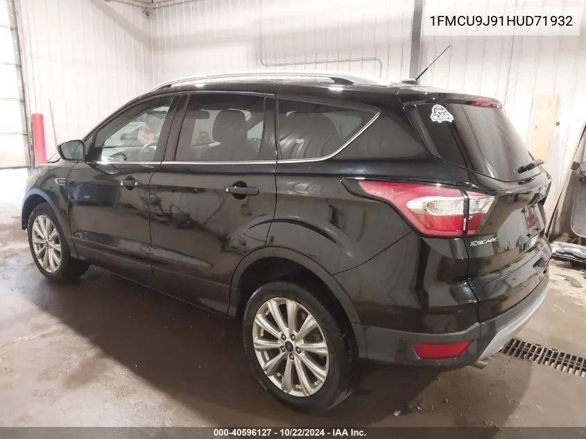 2017 Ford Escape Titanium VIN: 1FMCU9J91HUD71932 Lot: 40596127