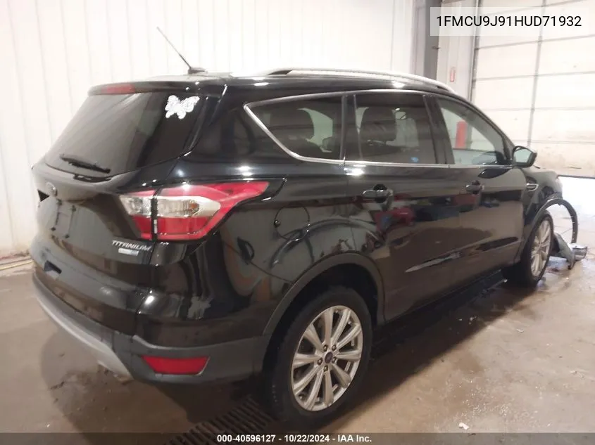 2017 Ford Escape Titanium VIN: 1FMCU9J91HUD71932 Lot: 40596127