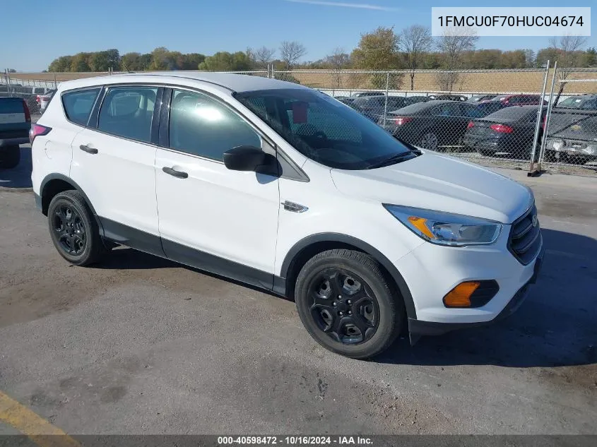 2017 Ford Escape S VIN: 1FMCU0F70HUC04674 Lot: 40598472