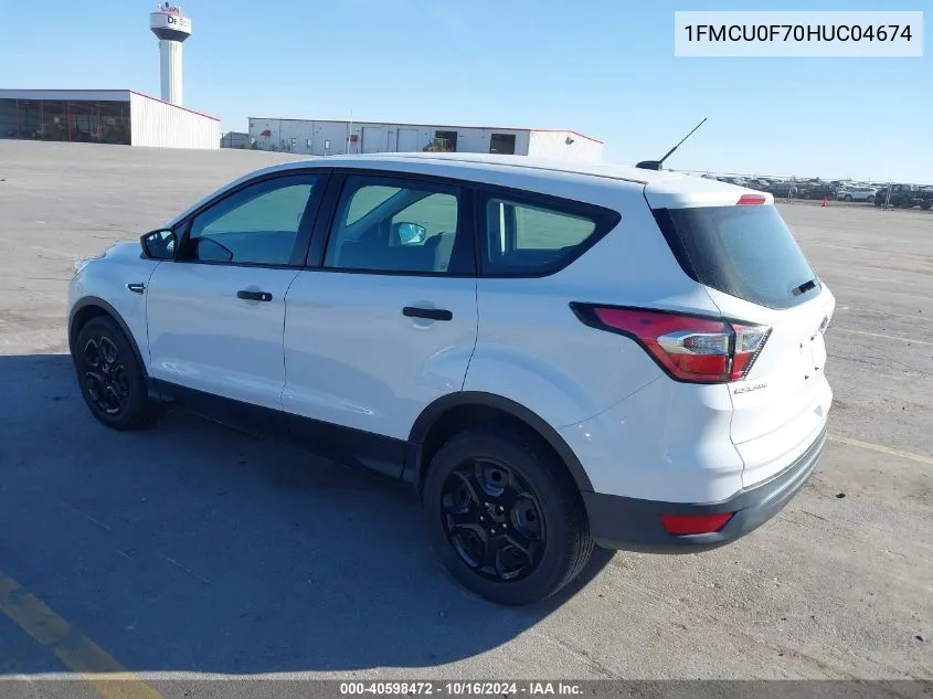 2017 Ford Escape S VIN: 1FMCU0F70HUC04674 Lot: 40598472