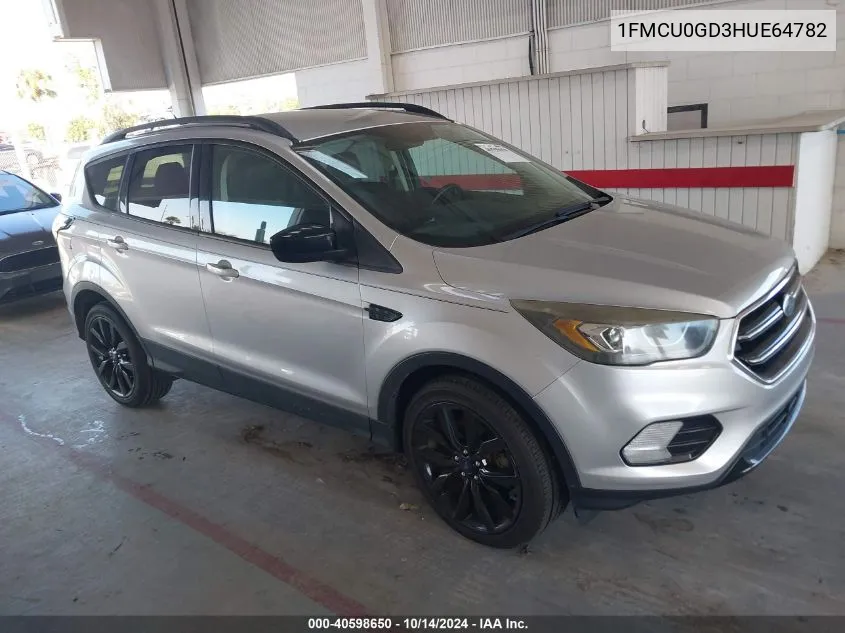 2017 Ford Escape Se VIN: 1FMCU0GD3HUE64782 Lot: 40877729