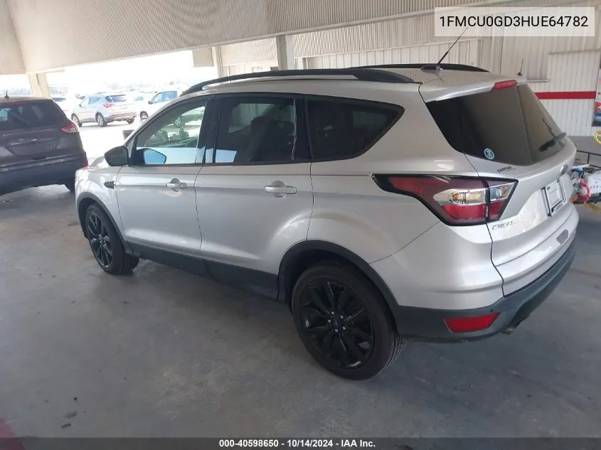 2017 Ford Escape Se VIN: 1FMCU0GD3HUE64782 Lot: 40877729