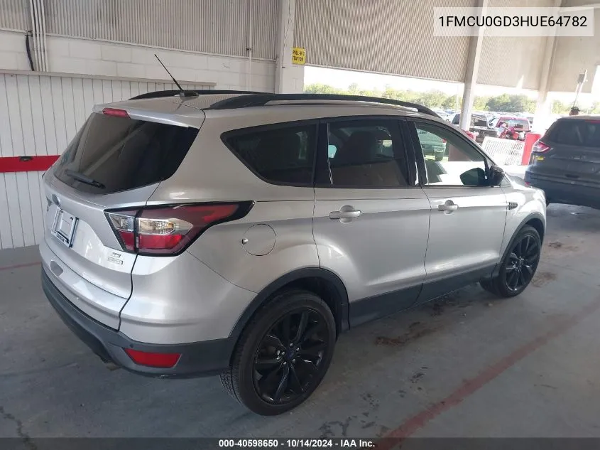 2017 Ford Escape Se VIN: 1FMCU0GD3HUE64782 Lot: 40877729