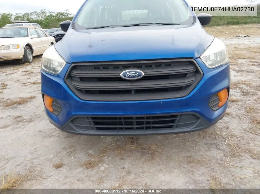 2017 Ford Escape S VIN: 1FMCU0F74HUA02730 Lot: 40600112