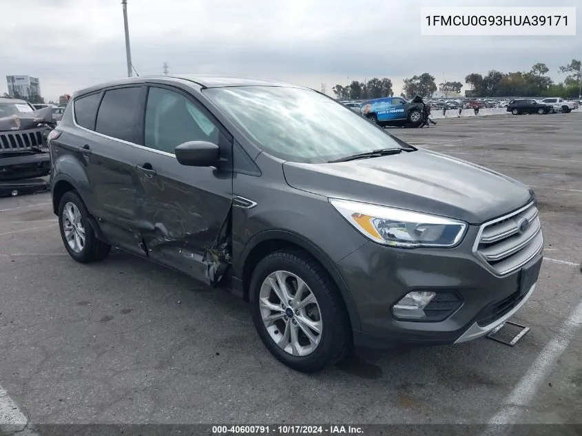 2017 Ford Escape Se VIN: 1FMCU0G93HUA39171 Lot: 40600791