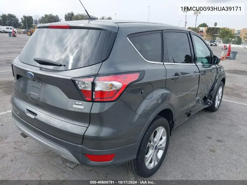 2017 Ford Escape Se VIN: 1FMCU0G93HUA39171 Lot: 40600791