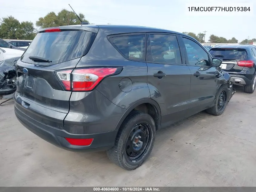 2017 Ford Escape S VIN: 1FMCU0F77HUD19384 Lot: 40604600