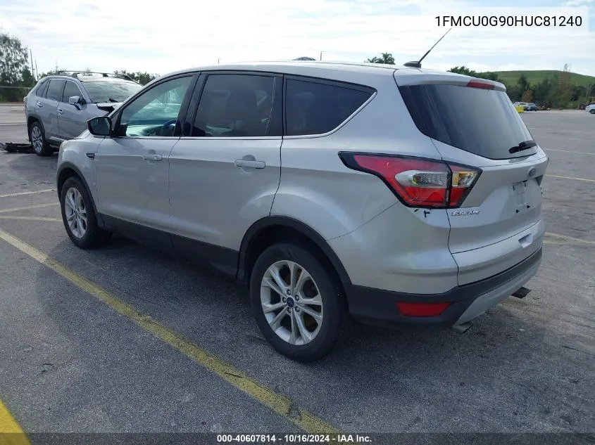 2017 Ford Escape Se VIN: 1FMCU0G90HUC81240 Lot: 40607814