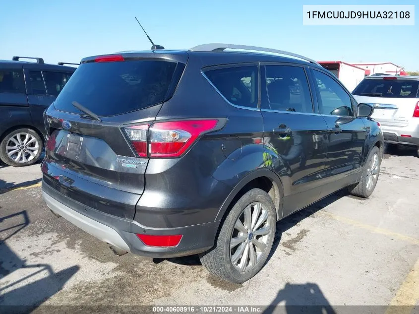 2017 Ford Escape Titanium VIN: 1FMCU0JD9HUA32108 Lot: 40608916