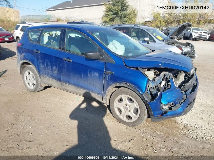 2017 Ford Escape S VIN: 1FMCU0F7XHUD20142 Lot: 40609509