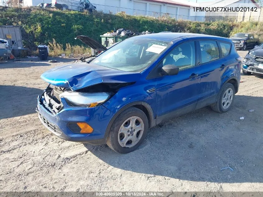 2017 Ford Escape S VIN: 1FMCU0F7XHUD20142 Lot: 40609509