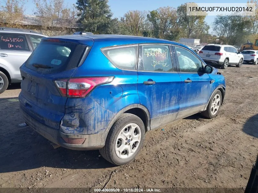 2017 Ford Escape S VIN: 1FMCU0F7XHUD20142 Lot: 40609509