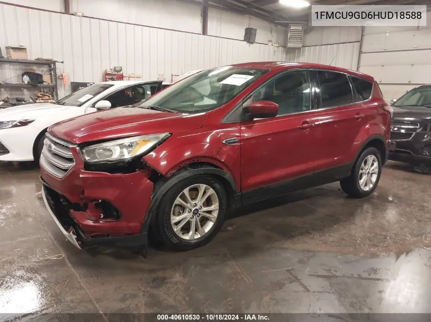 2017 Ford Escape Se VIN: 1FMCU9GD6HUD18588 Lot: 40610530