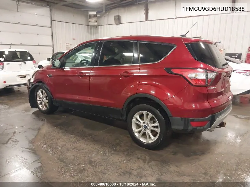 2017 Ford Escape Se VIN: 1FMCU9GD6HUD18588 Lot: 40610530