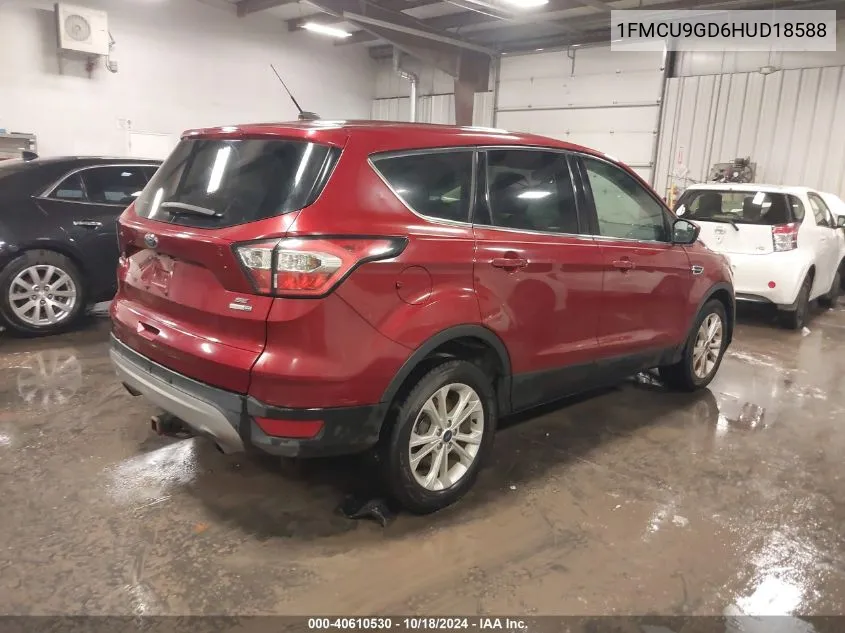 2017 Ford Escape Se VIN: 1FMCU9GD6HUD18588 Lot: 40610530